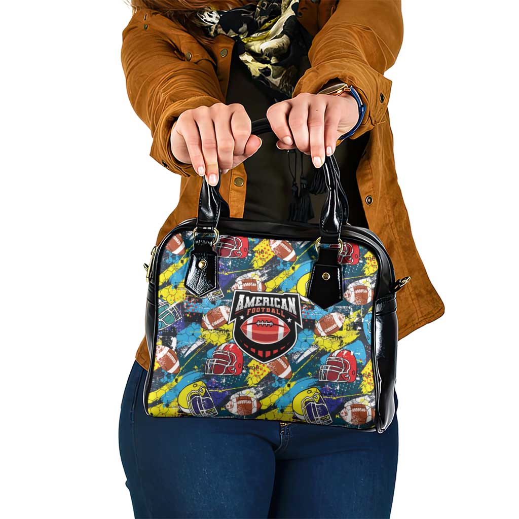 American Football Graffiti Shoulder Handbag Unique Style - Wonder Print Shop