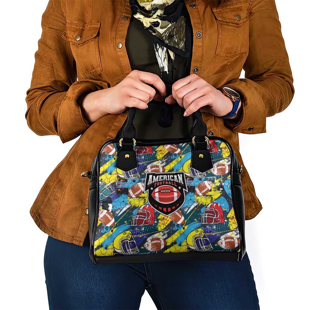 American Football Graffiti Shoulder Handbag Unique Style - Wonder Print Shop