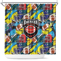 American Football Graffiti Shower Curtain Unique Style - Wonder Print Shop
