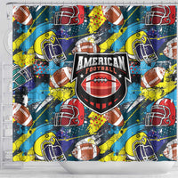 American Football Graffiti Shower Curtain Unique Style - Wonder Print Shop