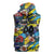 Custom American Football Graffiti Sleeveless Hoodie Unique Style - Wonder Print Shop
