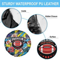 American Football Graffiti Spare Tire Cover Unique Style - Wonder Print Shop