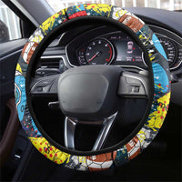 American Football Graffiti Steering Wheel Cover Unique Style - Wonder Print Shop