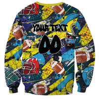 Custom American Football Graffiti Sweatshirt Unique Style - Wonder Print Shop