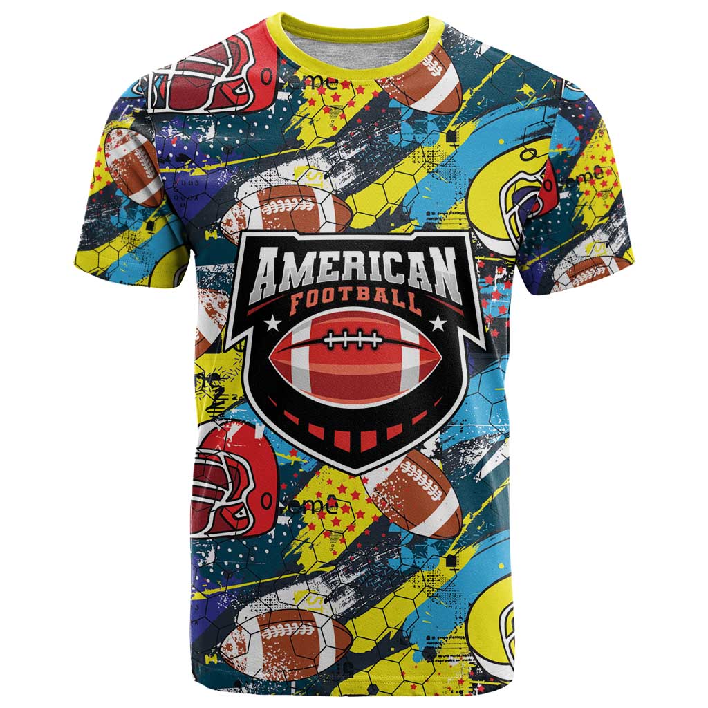 Custom American Football Graffiti T Shirt Unique Style - Wonder Print Shop