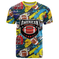 Custom American Football Graffiti T Shirt Unique Style - Wonder Print Shop