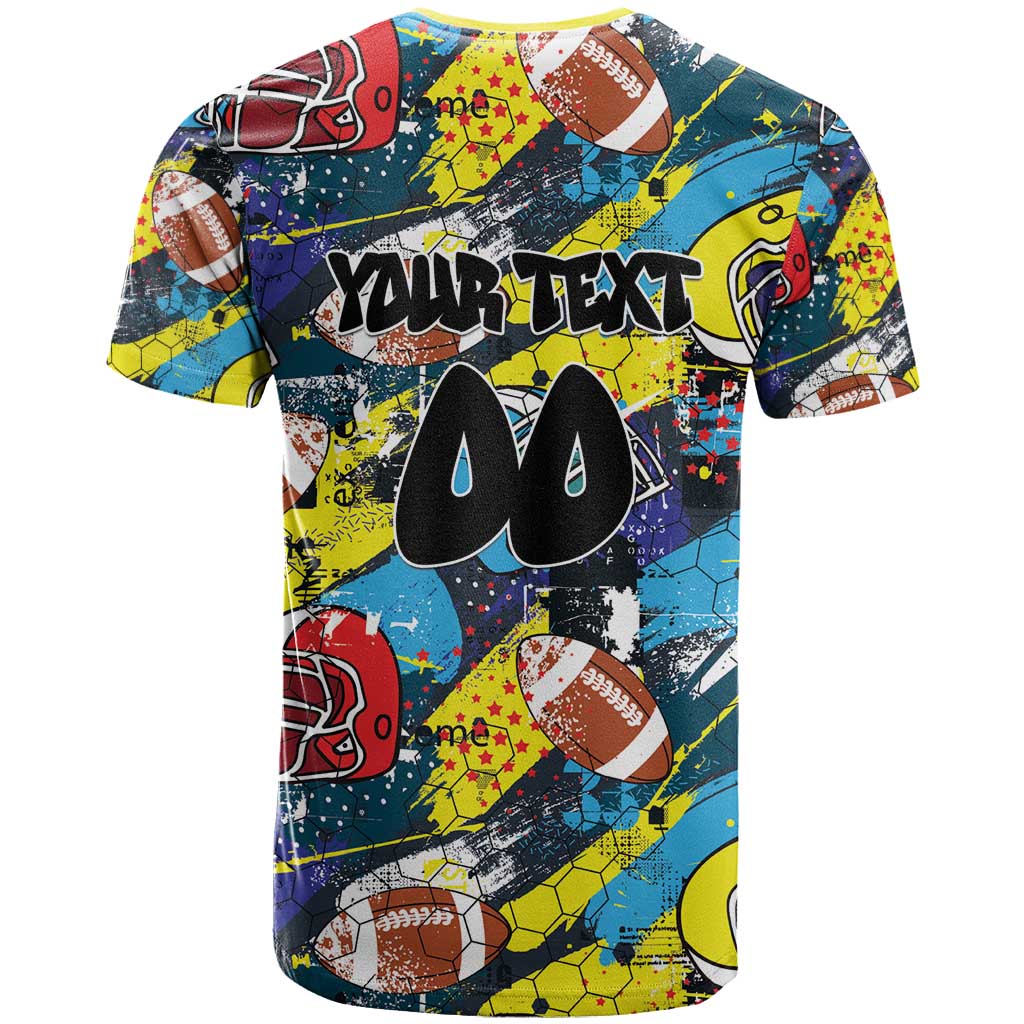 Custom American Football Graffiti T Shirt Unique Style - Wonder Print Shop