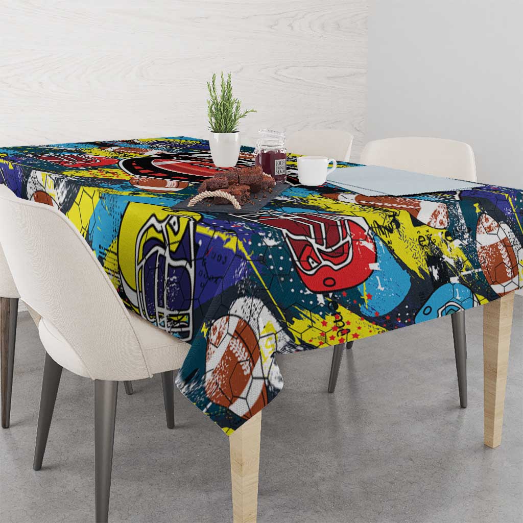 American Football Graffiti Tablecloth Unique Style - Wonder Print Shop