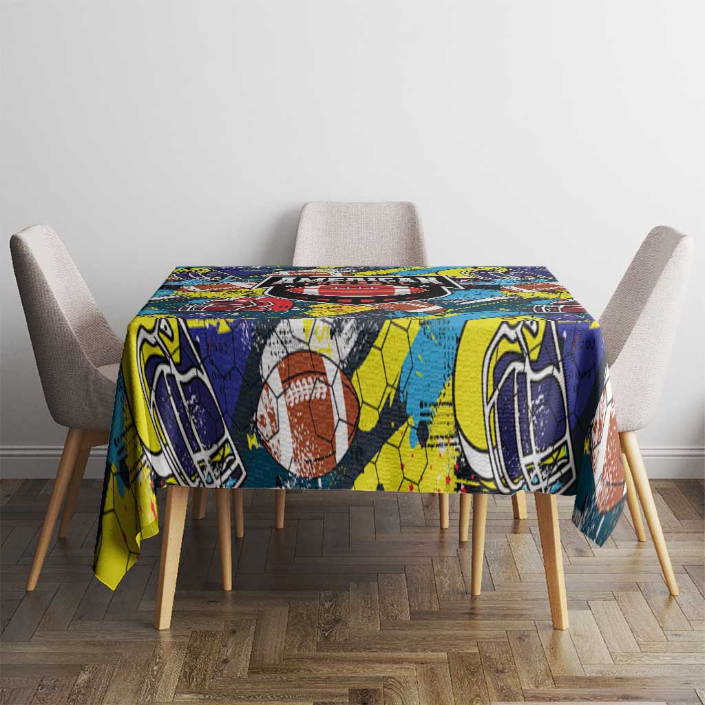 American Football Graffiti Tablecloth Unique Style - Wonder Print Shop