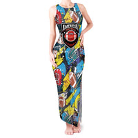Custom American Football Graffiti Tank Maxi Dress Unique Style - Wonder Print Shop