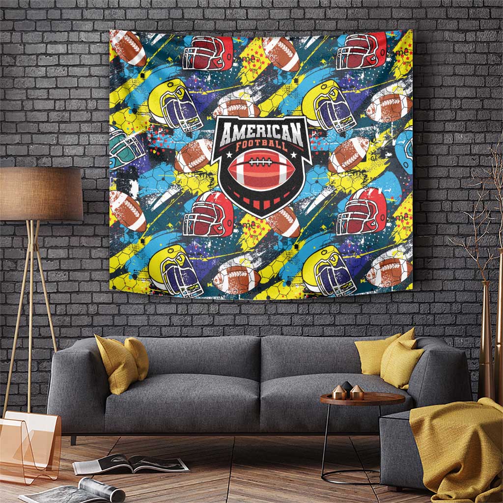 American Football Graffiti Tapestry Unique Style - Wonder Print Shop