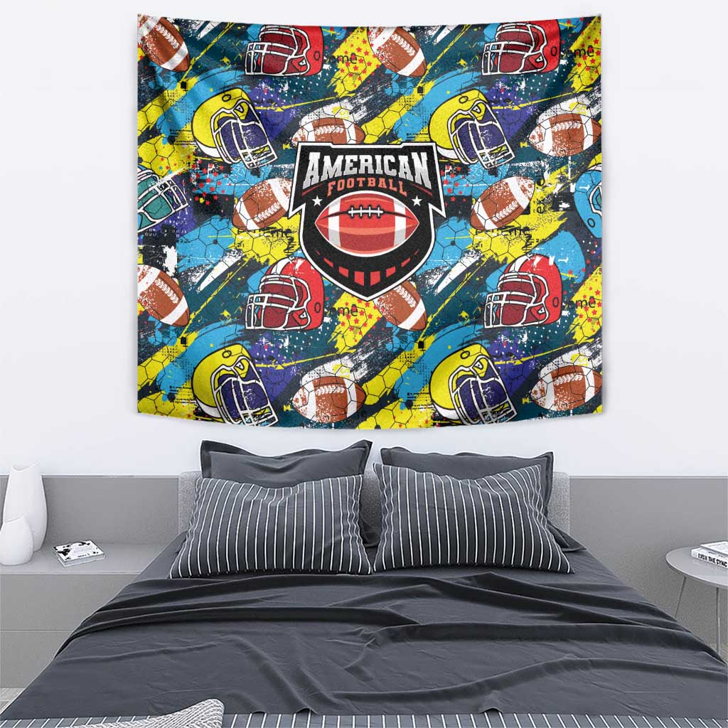 American Football Graffiti Tapestry Unique Style - Wonder Print Shop