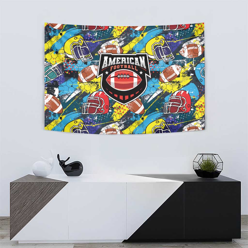 American Football Graffiti Tapestry Unique Style - Wonder Print Shop
