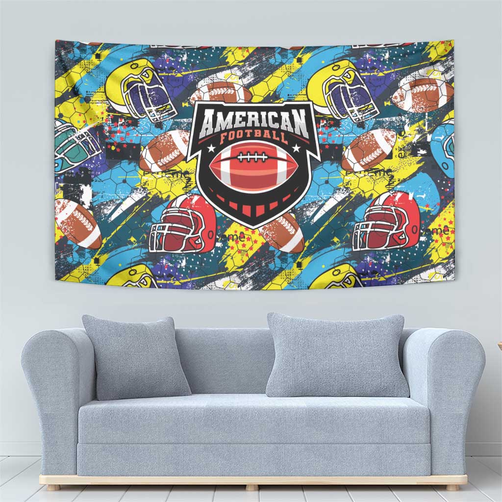 American Football Graffiti Tapestry Unique Style - Wonder Print Shop