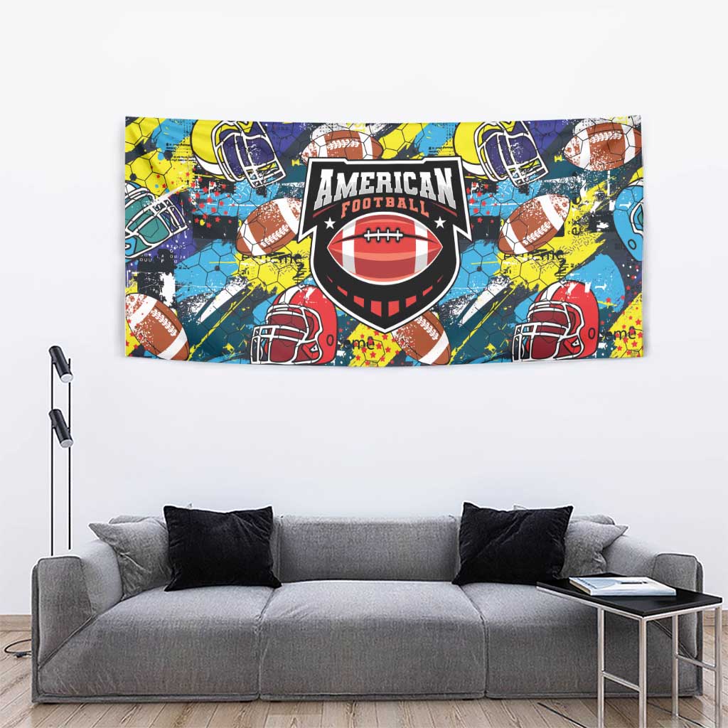 American Football Graffiti Tapestry Unique Style - Wonder Print Shop