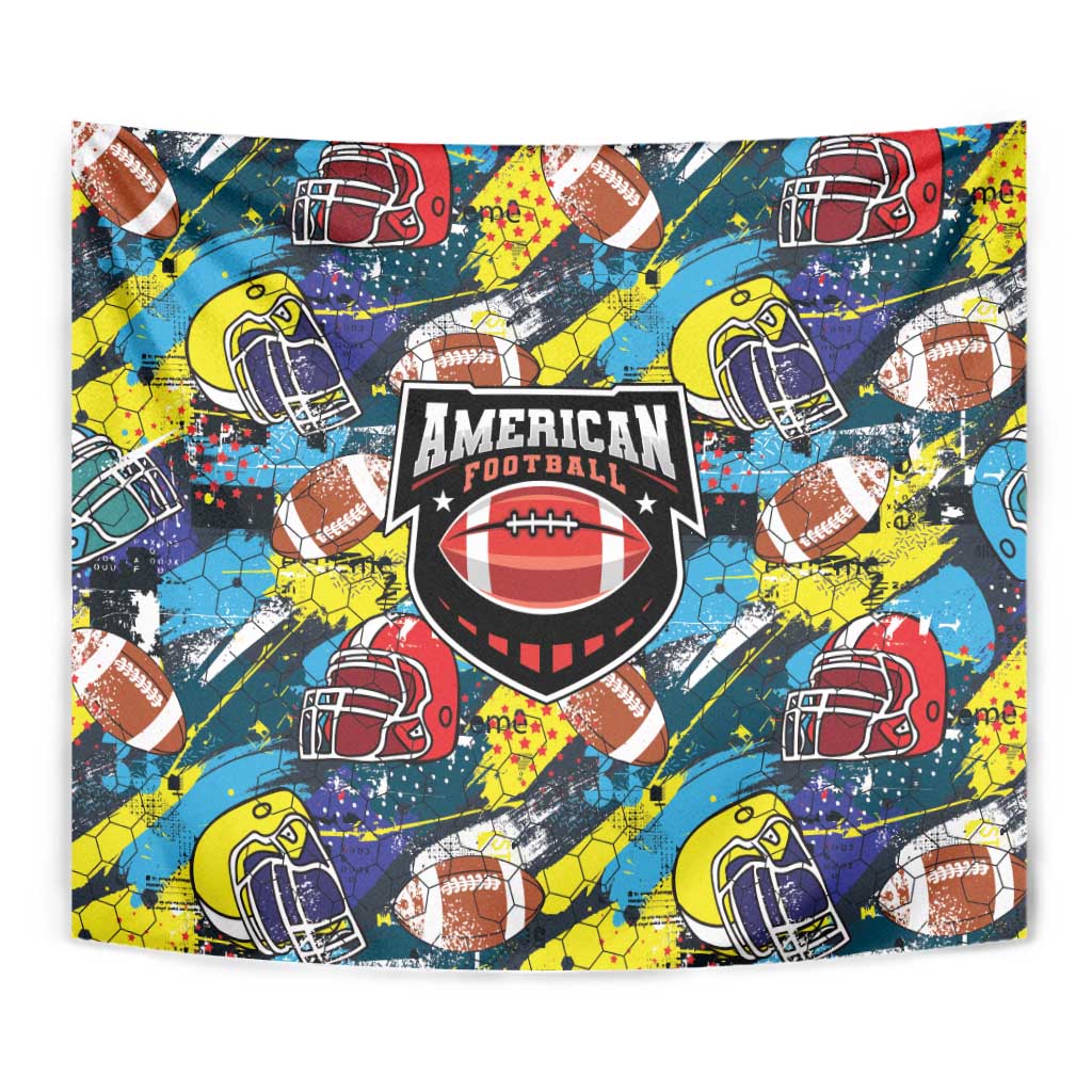 American Football Graffiti Tapestry Unique Style - Wonder Print Shop