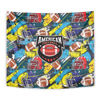 American Football Graffiti Tapestry Unique Style - Wonder Print Shop