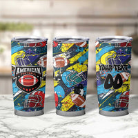 Custom American Football Graffiti Tumbler Cup Unique Style - Wonder Print Shop