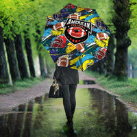 American Football Graffiti Umbrella Unique Style - Wonder Print Shop