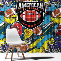 American Football Graffiti Window Curtain Unique Style - Wonder Print Shop