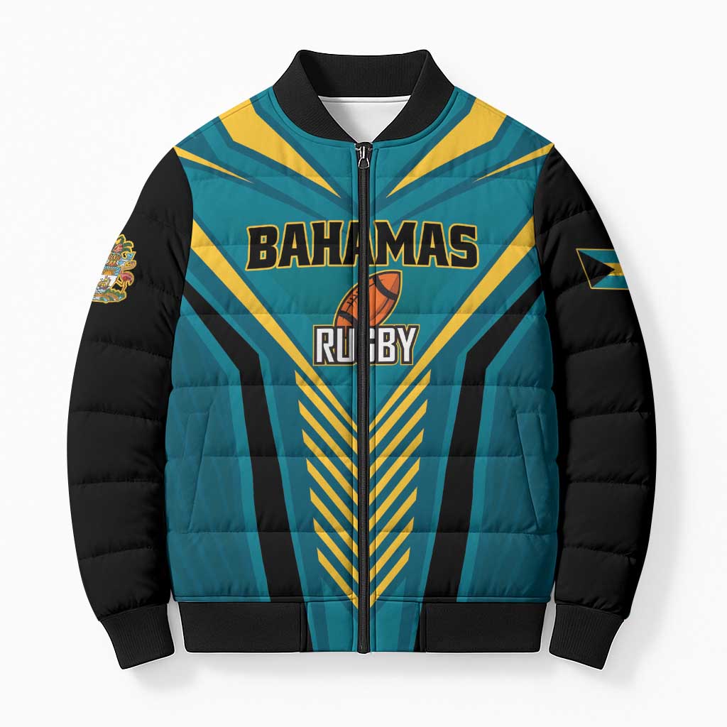 Custom Rugby Bahamas Bomber Puffer Jacket The Bahamas Go Champion - Wonder Print Shop