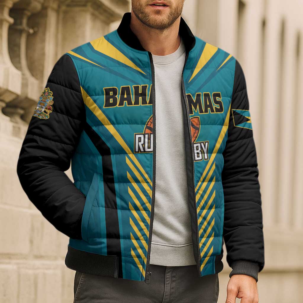Custom Rugby Bahamas Bomber Puffer Jacket The Bahamas Go Champion - Wonder Print Shop