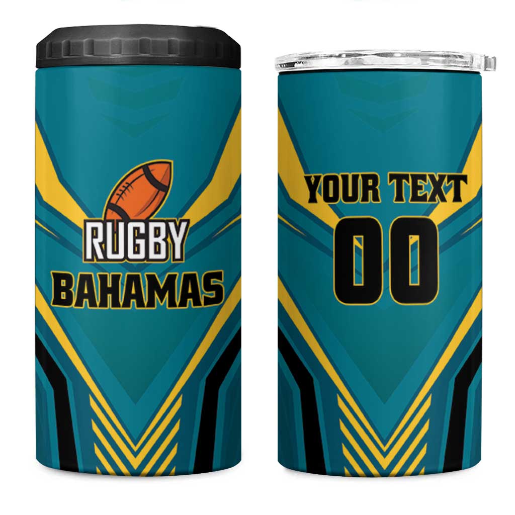 Custom Rugby Bahamas 4 in 1 Can Cooler Tumbler The Bahamas Go Champion - Wonder Print Shop