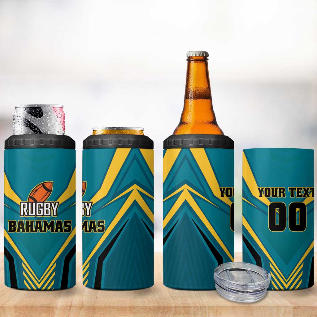 Custom Rugby Bahamas 4 in 1 Can Cooler Tumbler The Bahamas Go Champion - Wonder Print Shop