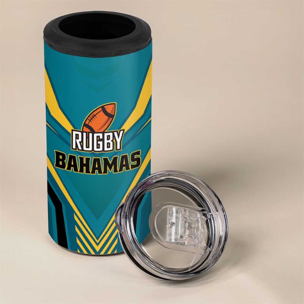 Custom Rugby Bahamas 4 in 1 Can Cooler Tumbler The Bahamas Go Champion - Wonder Print Shop