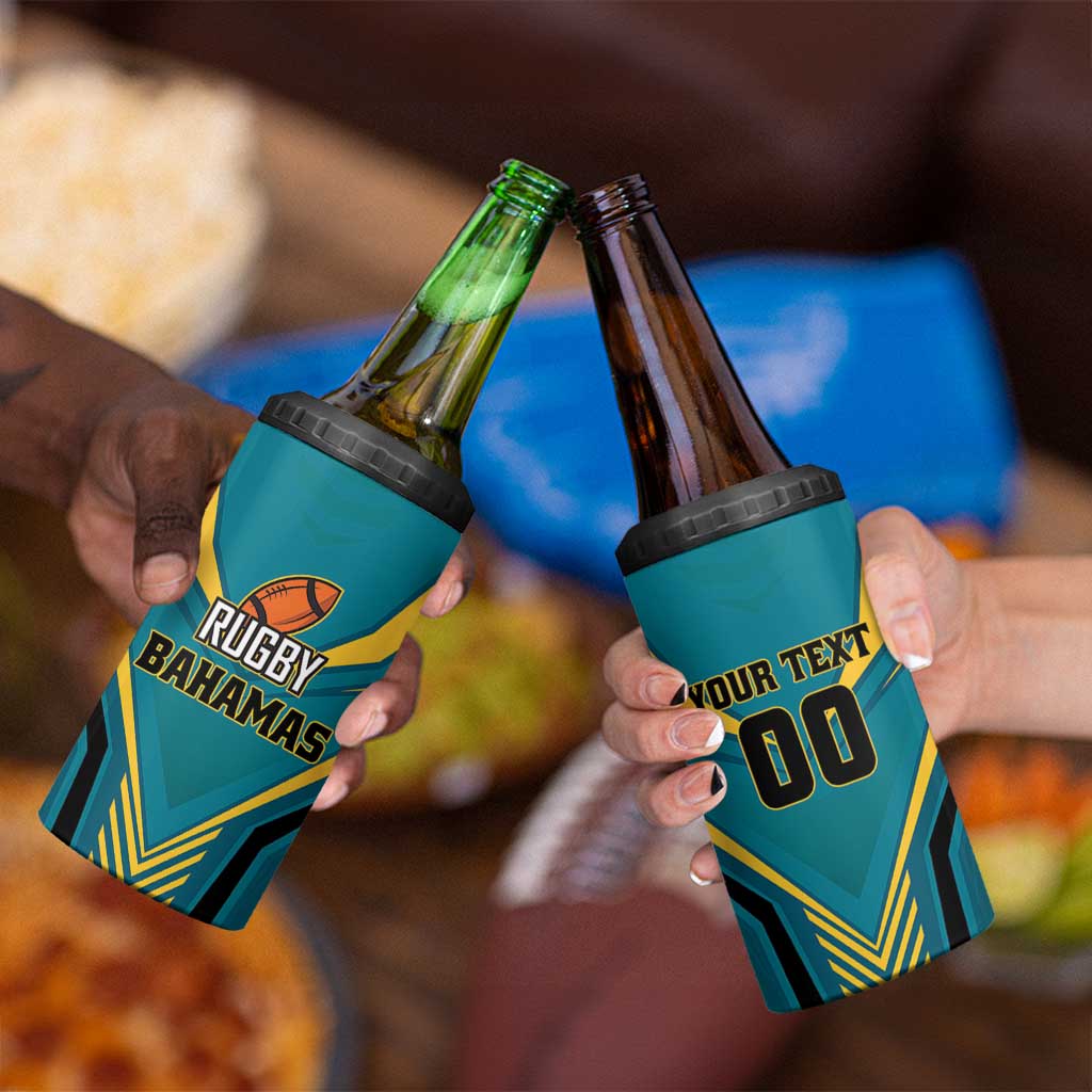 Custom Rugby Bahamas 4 in 1 Can Cooler Tumbler The Bahamas Go Champion - Wonder Print Shop