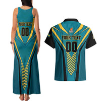 Custom Rugby Bahamas Couples Matching Tank Maxi Dress and Hawaiian Shirt The Bahamas Go Champion - Wonder Print Shop