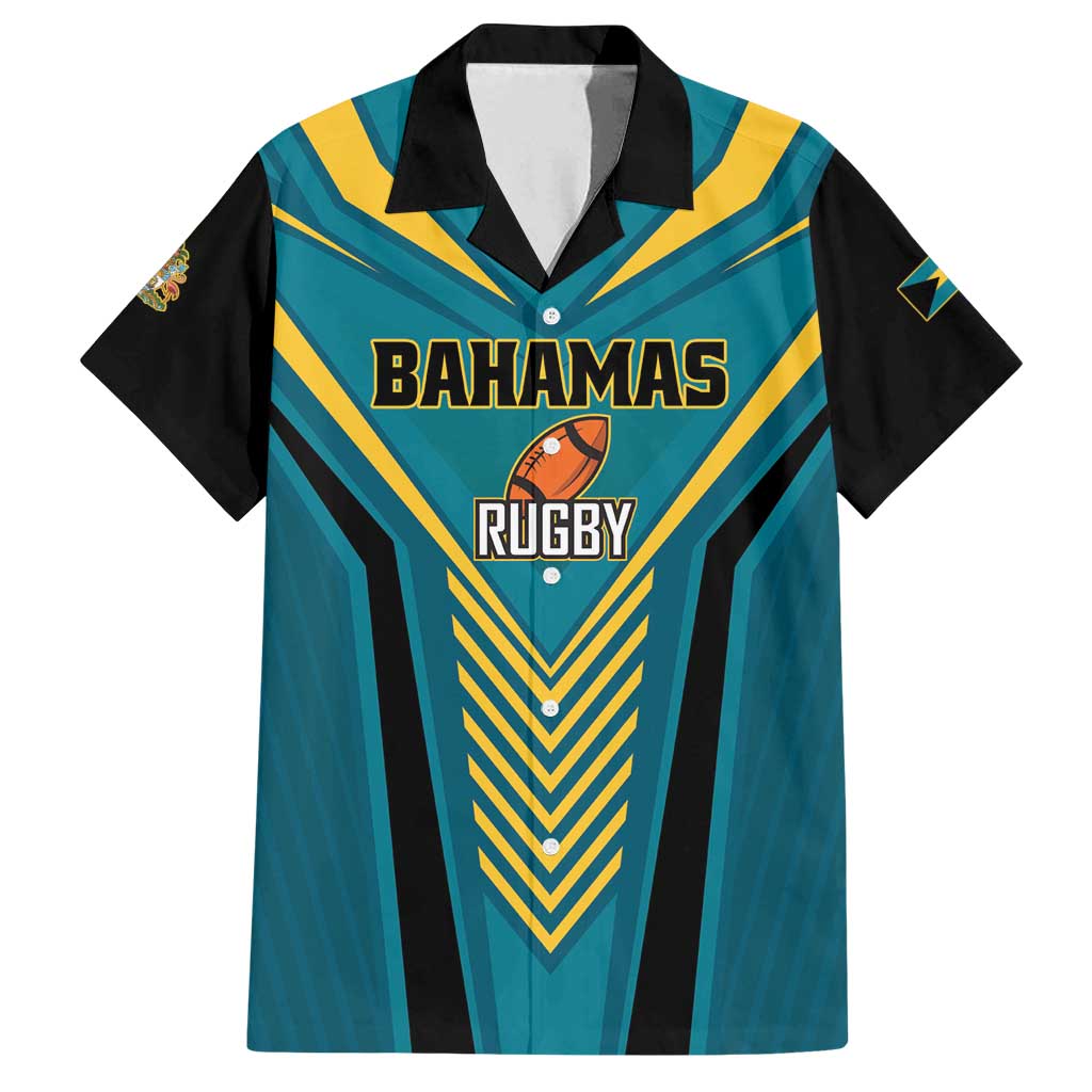 Custom Rugby Bahamas Family Matching Long Sleeve Bodycon Dress and Hawaiian Shirt The Bahamas Go Champion - Wonder Print Shop