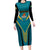 Custom Rugby Bahamas Family Matching Long Sleeve Bodycon Dress and Hawaiian Shirt The Bahamas Go Champion - Wonder Print Shop