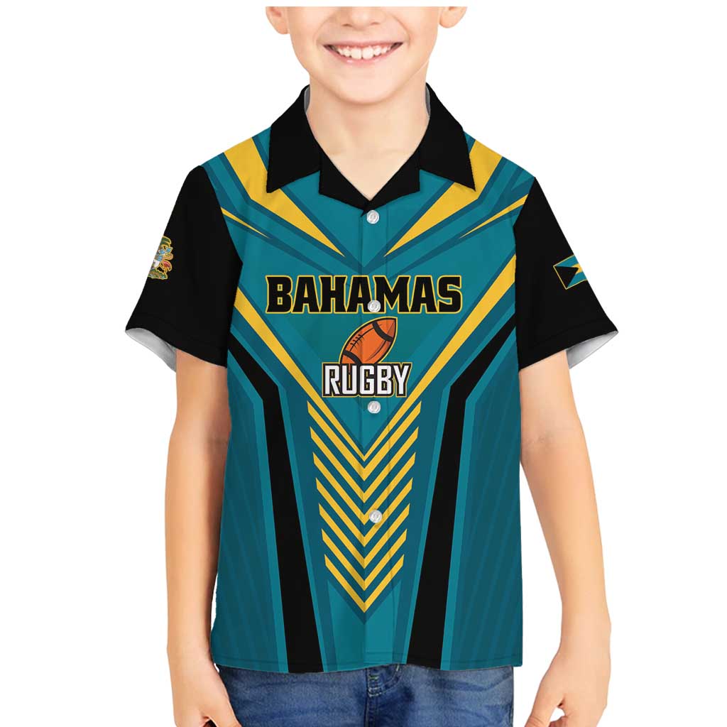 Custom Rugby Bahamas Family Matching Mermaid Dress and Hawaiian Shirt The Bahamas Go Champion - Wonder Print Shop