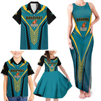 Custom Rugby Bahamas Family Matching Tank Maxi Dress and Hawaiian Shirt The Bahamas Go Champion - Wonder Print Shop