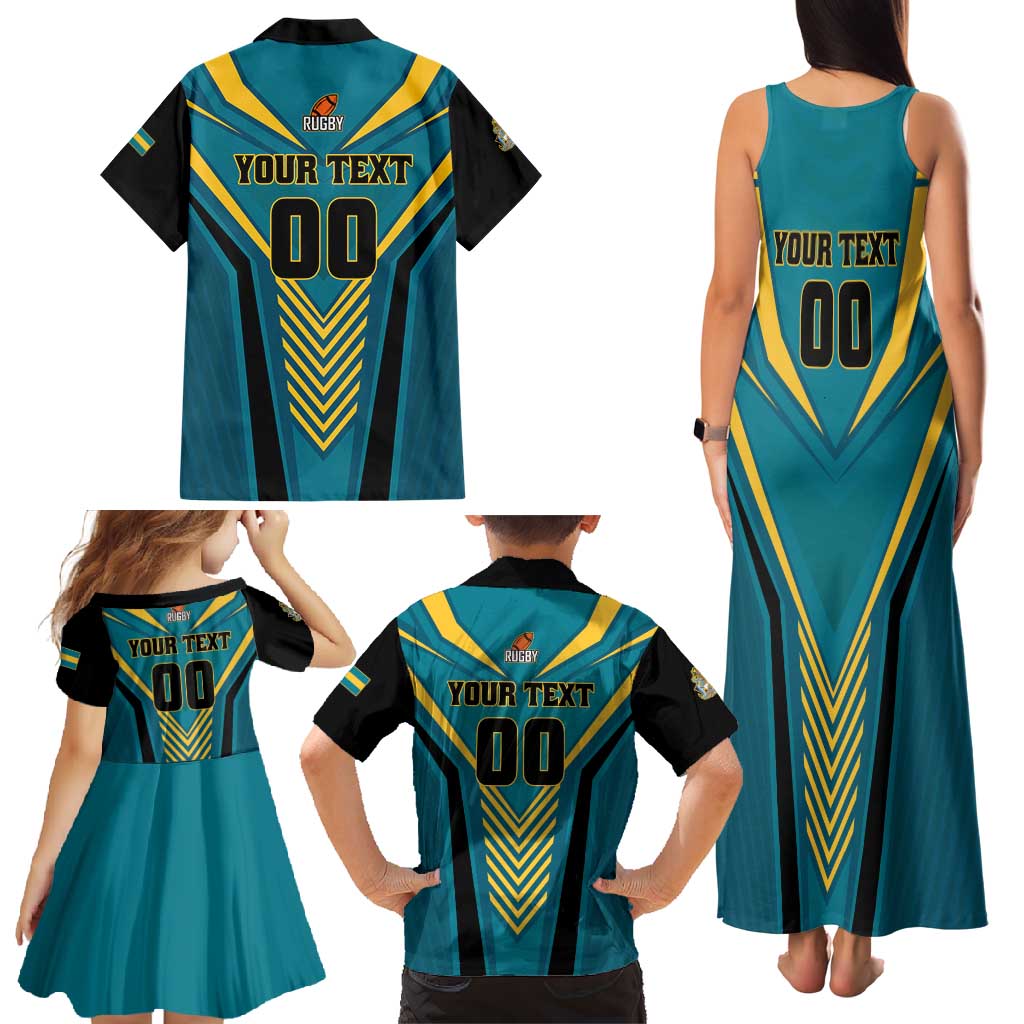 Custom Rugby Bahamas Family Matching Tank Maxi Dress and Hawaiian Shirt The Bahamas Go Champion - Wonder Print Shop