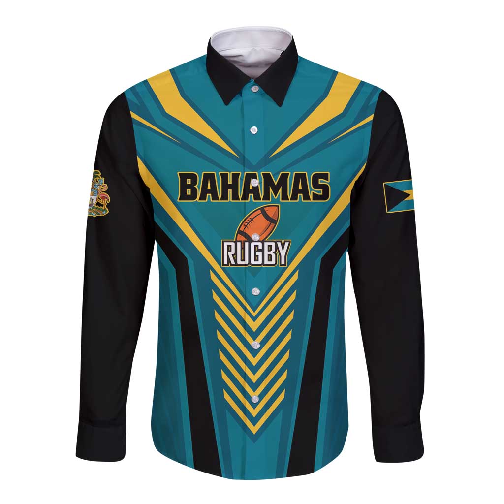 Custom Rugby Bahamas Long Sleeve Button Shirt The Bahamas Go Champion - Wonder Print Shop
