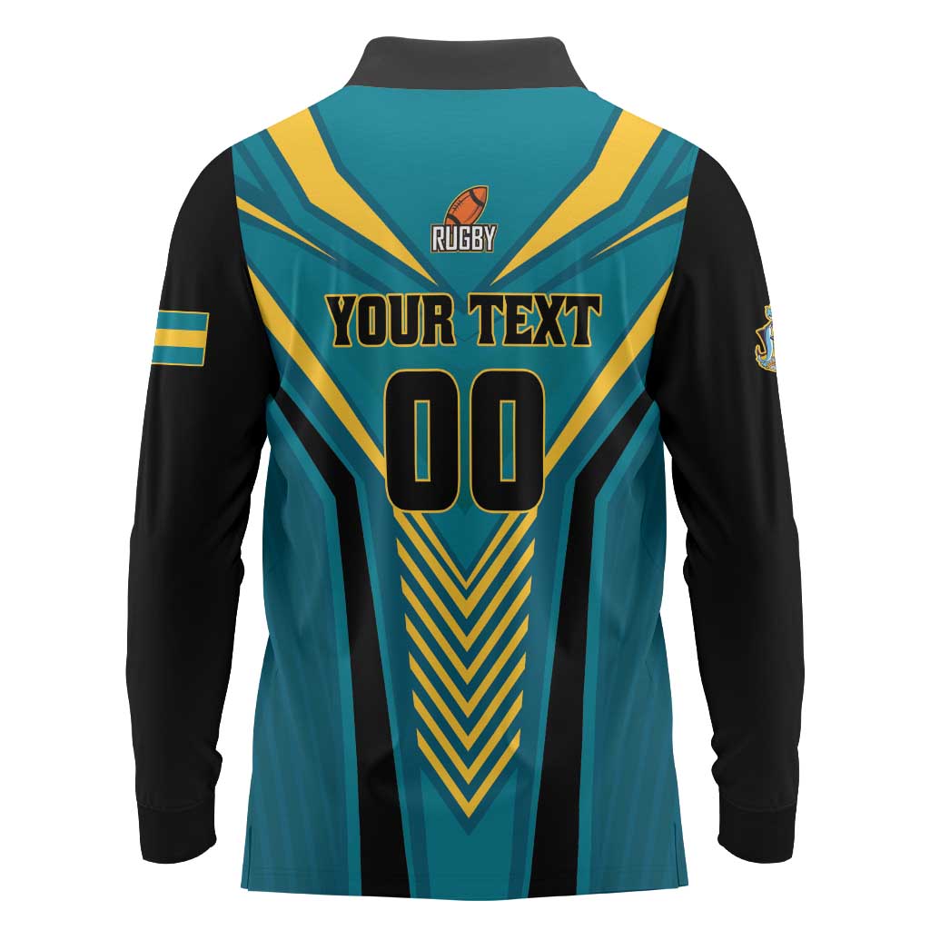 Custom Rugby Bahamas Long Sleeve Polo Shirt The Bahamas Go Champion - Wonder Print Shop