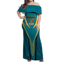 Custom Rugby Bahamas Off Shoulder Maxi Dress The Bahamas Go Champion - Wonder Print Shop