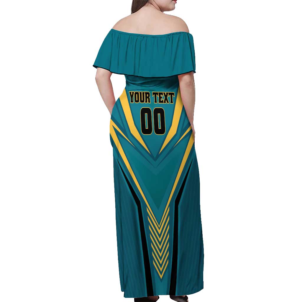 Custom Rugby Bahamas Off Shoulder Maxi Dress The Bahamas Go Champion - Wonder Print Shop