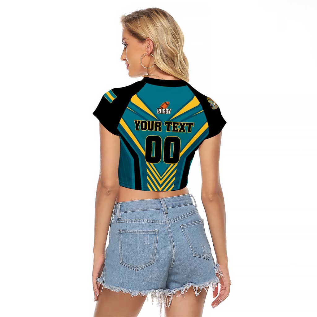 Custom Rugby Bahamas Raglan Cropped T Shirt The Bahamas Go Champion - Wonder Print Shop