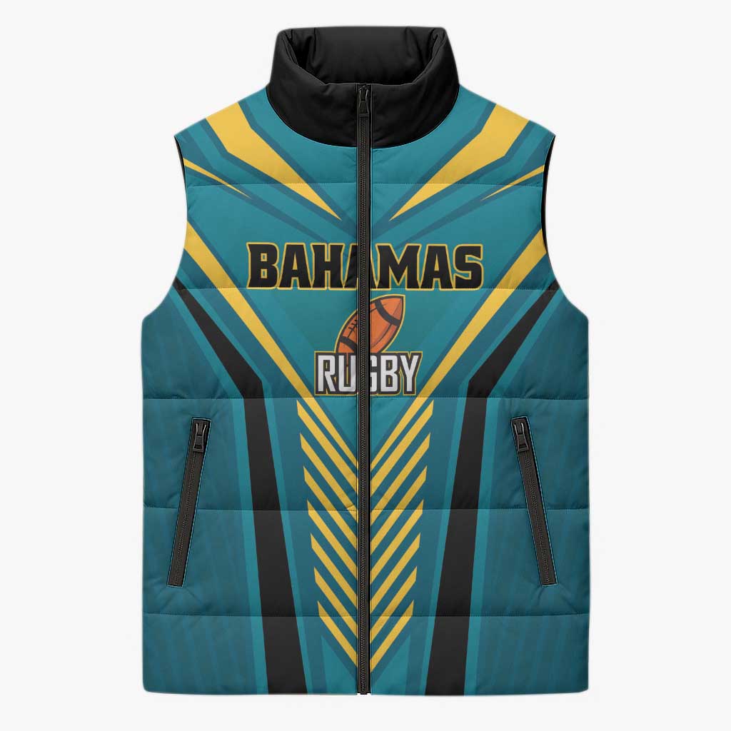 Custom Rugby Bahamas Sleeveless Puffer Jacket The Bahamas Go Champion - Wonder Print Shop