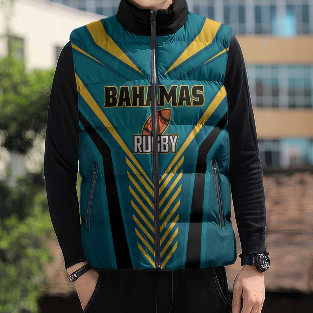 Custom Rugby Bahamas Sleeveless Puffer Jacket The Bahamas Go Champion - Wonder Print Shop