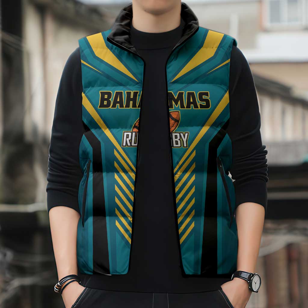 Custom Rugby Bahamas Sleeveless Puffer Jacket The Bahamas Go Champion - Wonder Print Shop