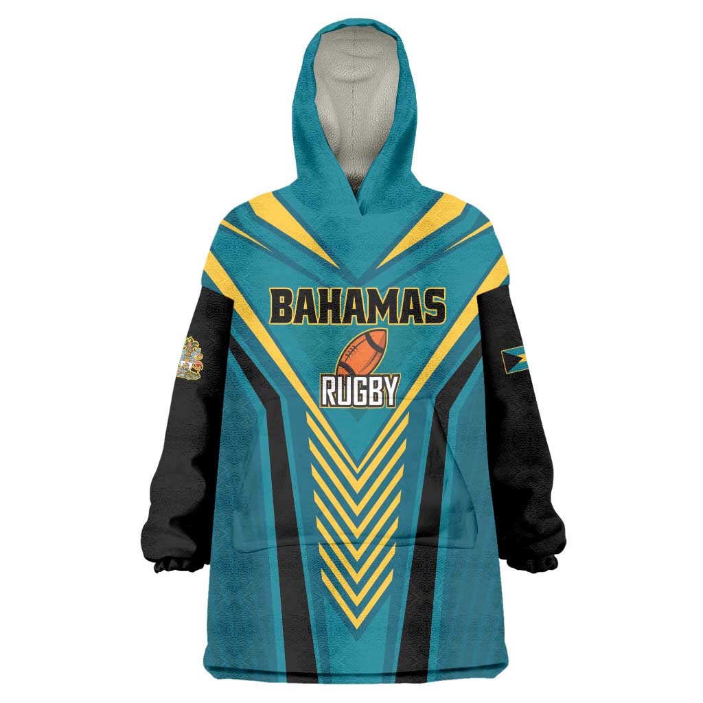 Custom Rugby Bahamas Wearable Blanket Hoodie The Bahamas Go Champion - Wonder Print Shop