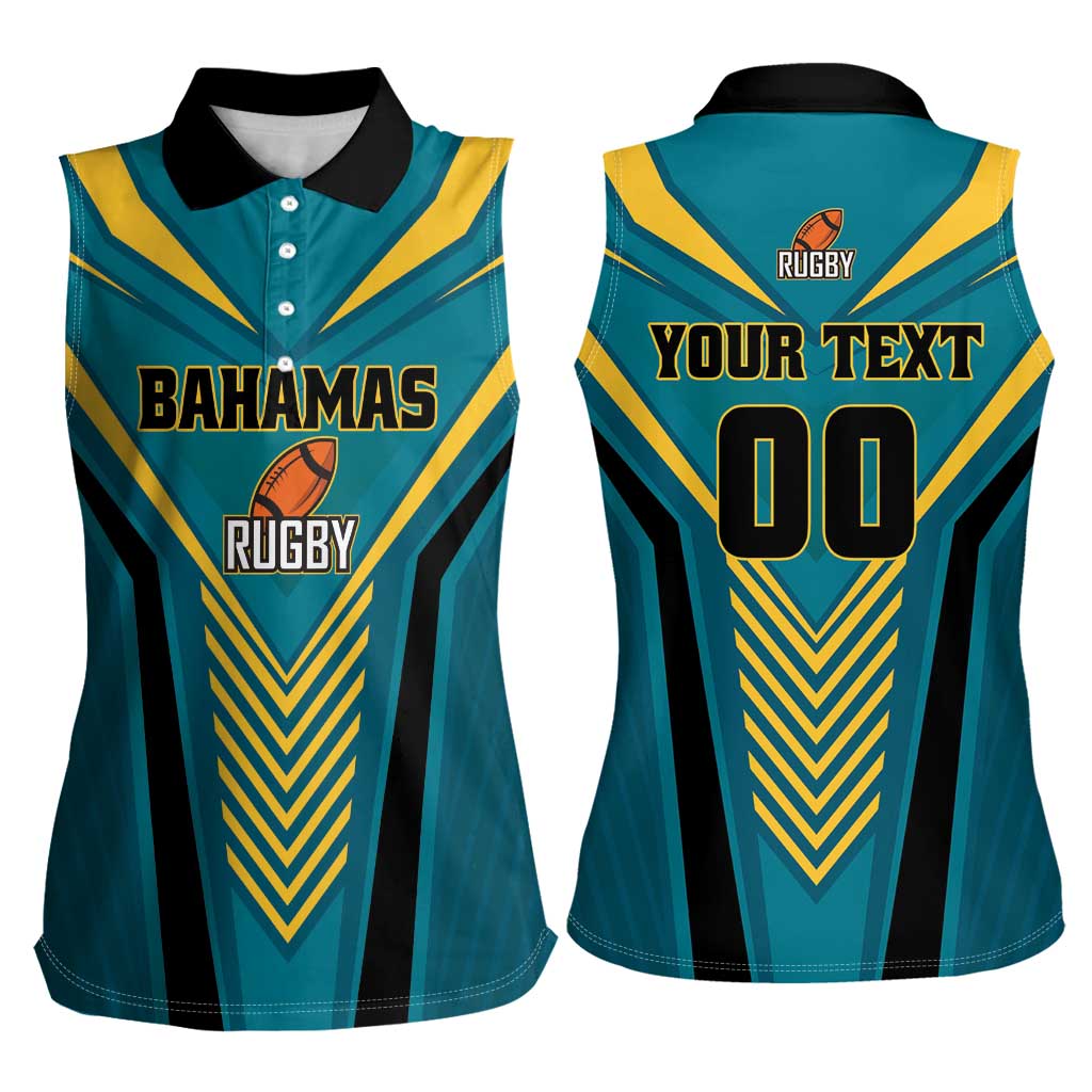 Custom Rugby Bahamas Women Sleeveless Polo Shirt The Bahamas Go Champion - Wonder Print Shop
