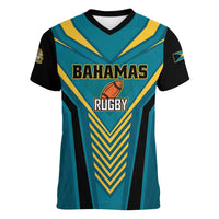 Custom Rugby Bahamas Women V-Neck T-Shirt The Bahamas Go Champion - Wonder Print Shop