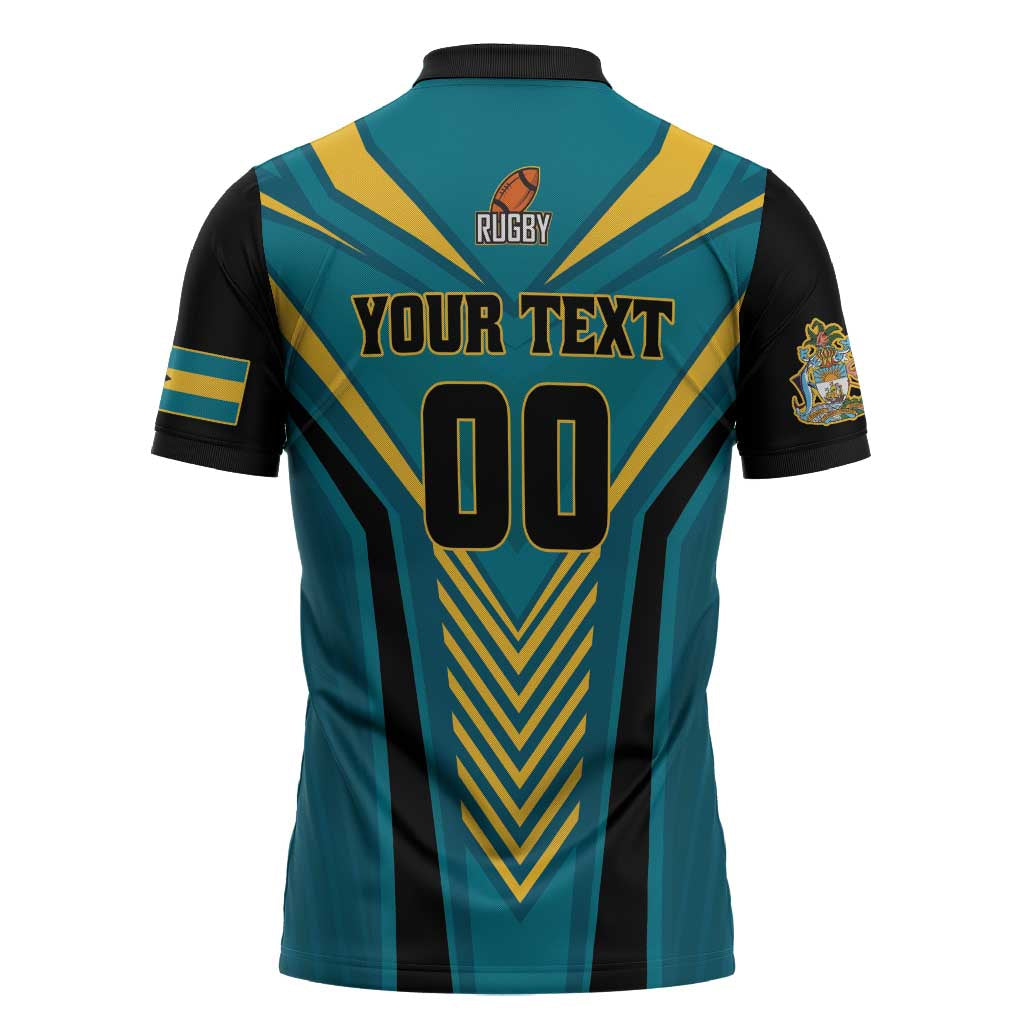 Custom Rugby Bahamas Zipper Polo Shirt The Bahamas Go Champion - Wonder Print Shop