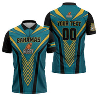 Custom Rugby Bahamas Zipper Polo Shirt The Bahamas Go Champion - Wonder Print Shop