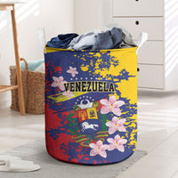 Venezuela Orchid Cattleya Mossiae Laundry Basket Flag Color Inspired